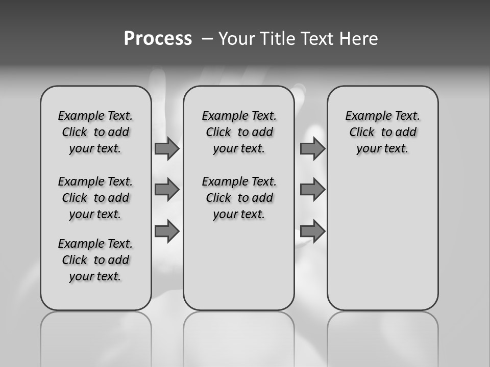 Woman Hands. Shallow Dof. Black And White Concept. PowerPoint Template