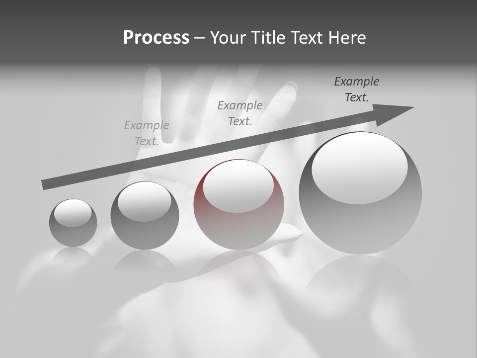 Woman Hands. Shallow Dof. Black And White Concept. PowerPoint Template