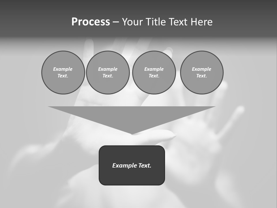 Woman Hands. Shallow Dof. Black And White Concept. PowerPoint Template