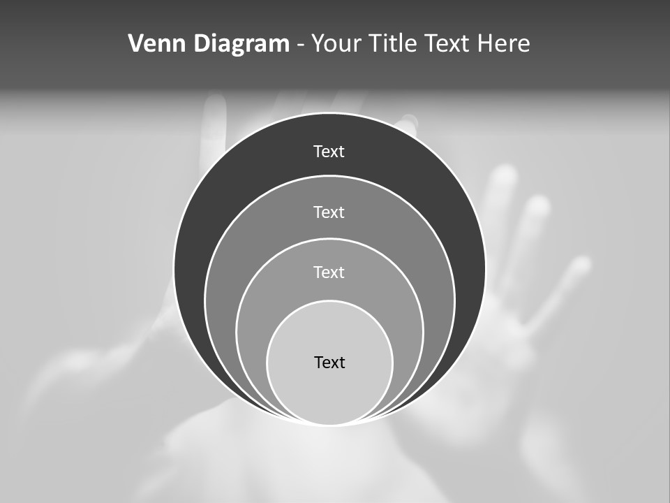 Woman Hands. Shallow Dof. Black And White Concept. PowerPoint Template