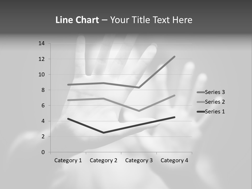 Woman Hands. Shallow Dof. Black And White Concept. PowerPoint Template