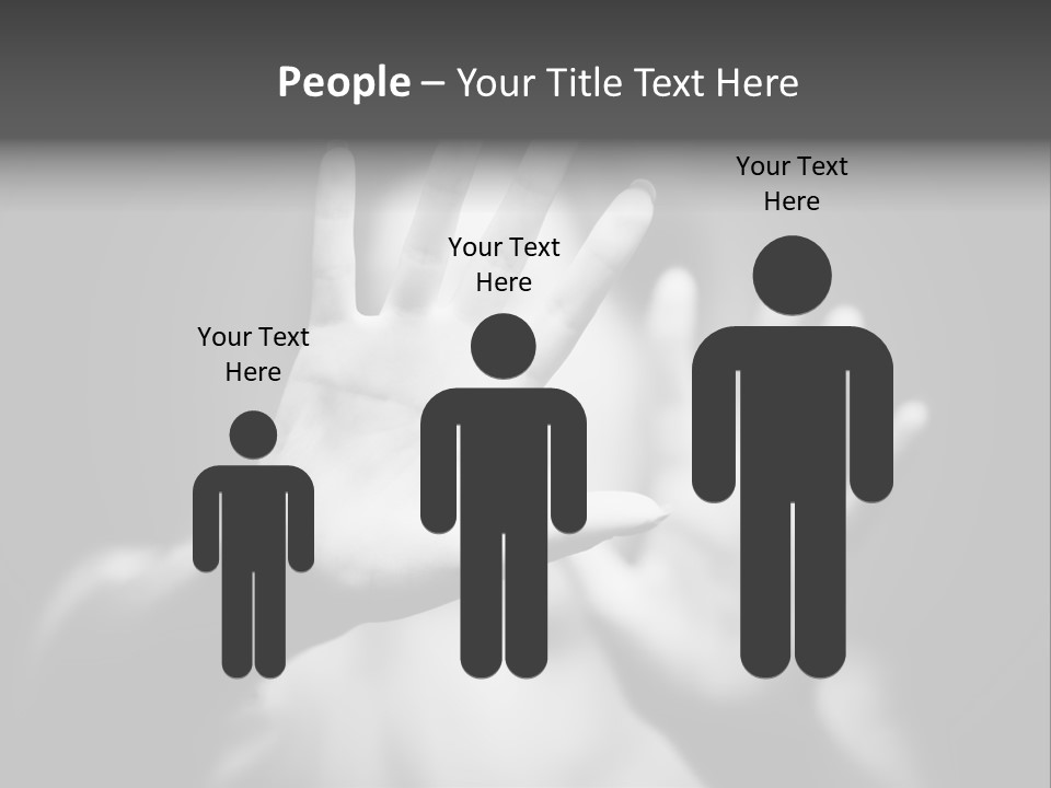 Woman Hands. Shallow Dof. Black And White Concept. PowerPoint Template