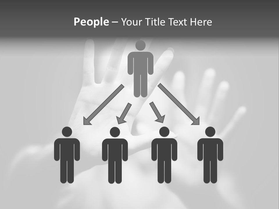 Woman Hands. Shallow Dof. Black And White Concept. PowerPoint Template