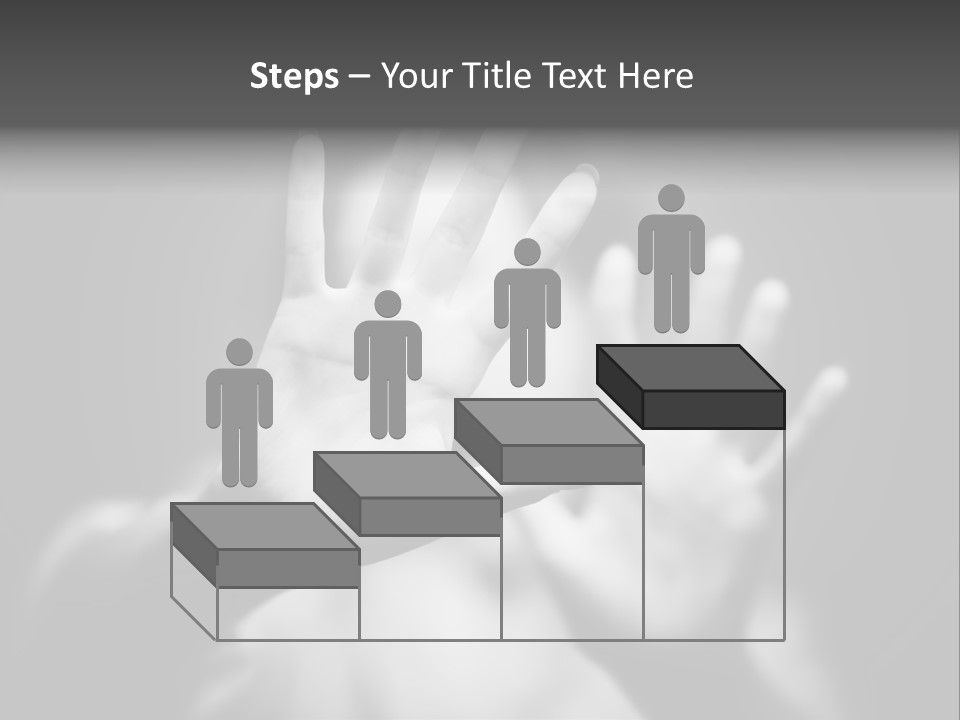 Woman Hands. Shallow Dof. Black And White Concept. PowerPoint Template