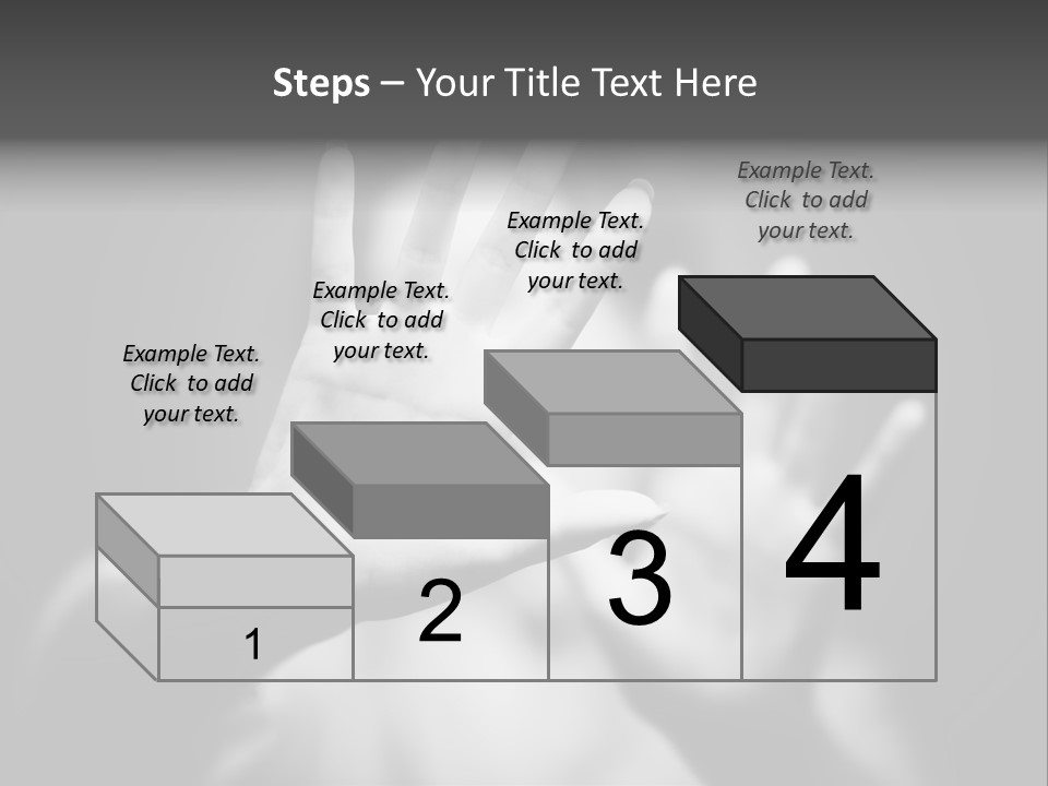 Woman Hands. Shallow Dof. Black And White Concept. PowerPoint Template