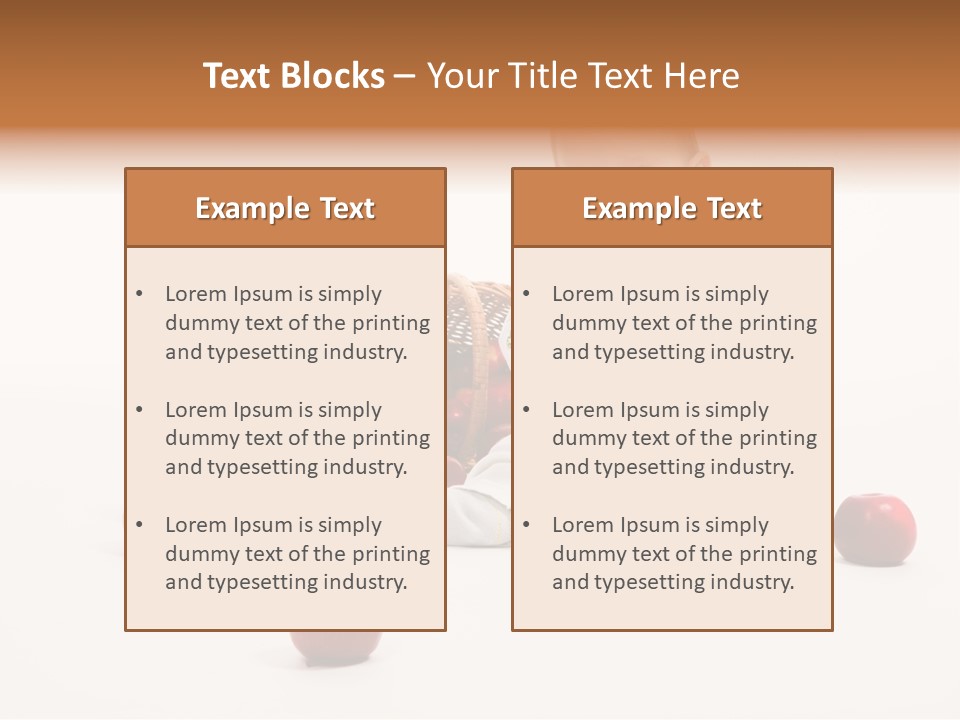 Little Baby With Apples On A White Background PowerPoint Template