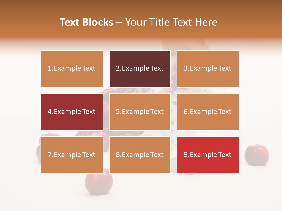 Little Baby With Apples On A White Background PowerPoint Template