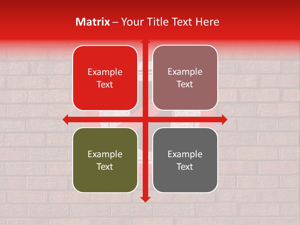 No Alcohol Sign Painted On Brick Wall PowerPoint Template