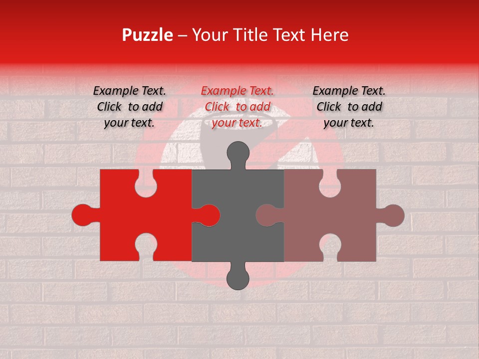 No Alcohol Sign Painted On Brick Wall PowerPoint Template