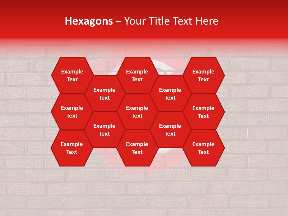 No Alcohol Sign Painted On Brick Wall PowerPoint Template