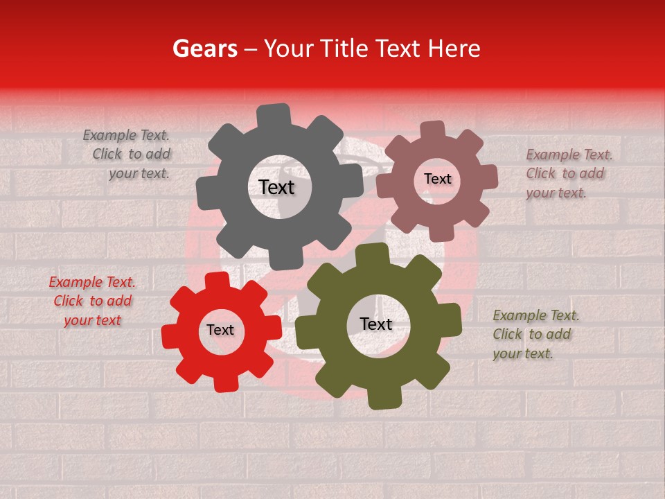 No Alcohol Sign Painted On Brick Wall PowerPoint Template