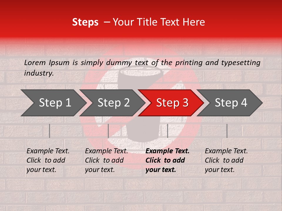 No Alcohol Sign Painted On Brick Wall PowerPoint Template