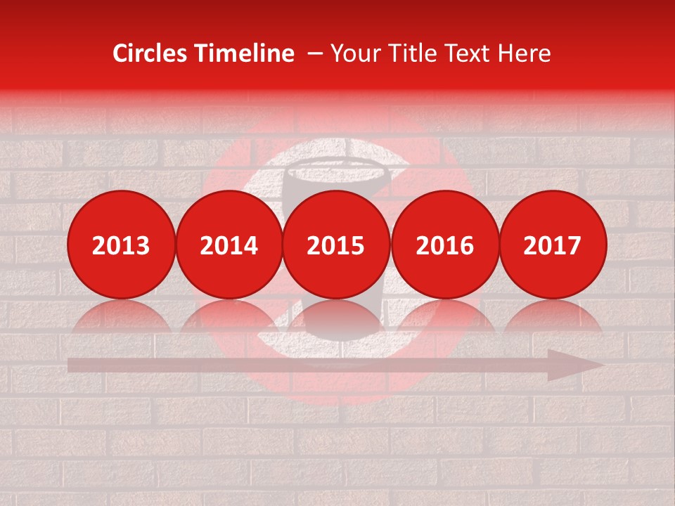 No Alcohol Sign Painted On Brick Wall PowerPoint Template