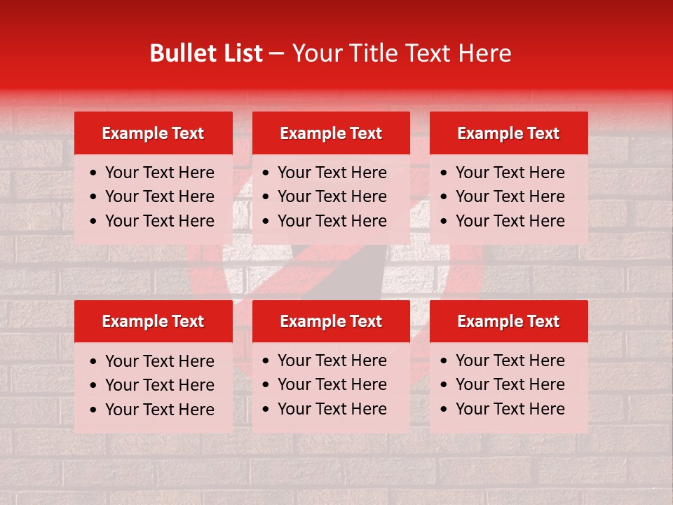 No Alcohol Sign Painted On Brick Wall PowerPoint Template