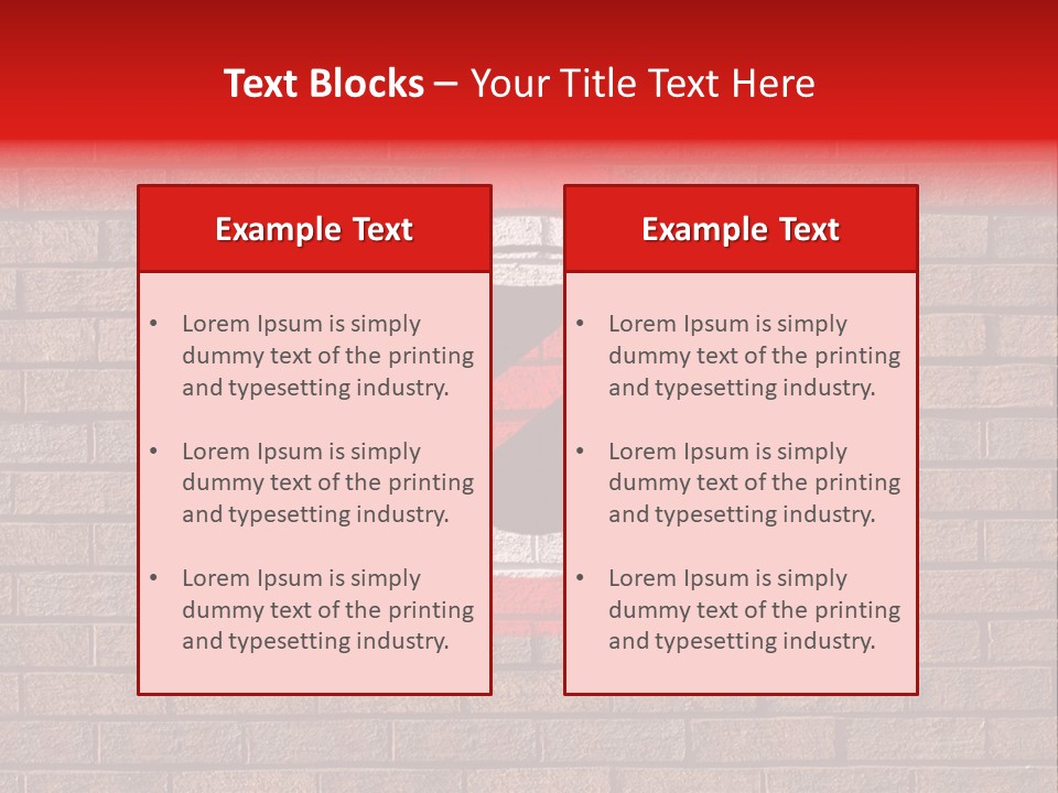 No Alcohol Sign Painted On Brick Wall PowerPoint Template