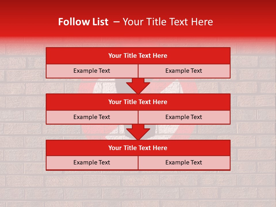 No Alcohol Sign Painted On Brick Wall PowerPoint Template