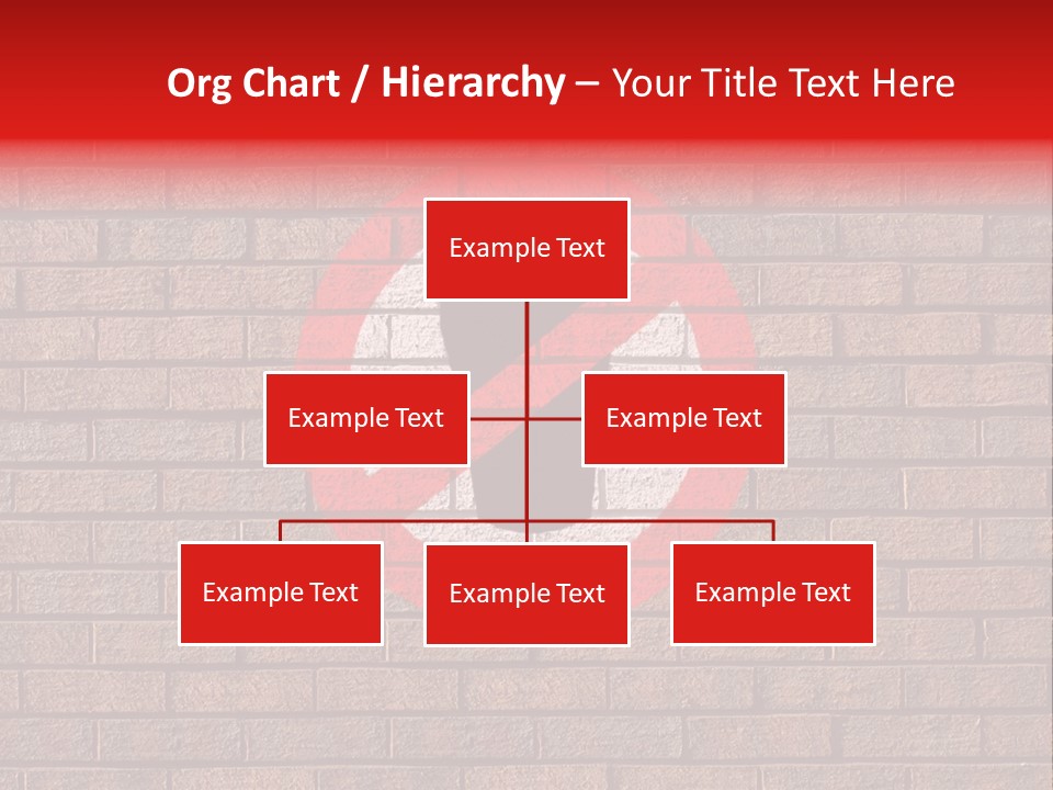 No Alcohol Sign Painted On Brick Wall PowerPoint Template