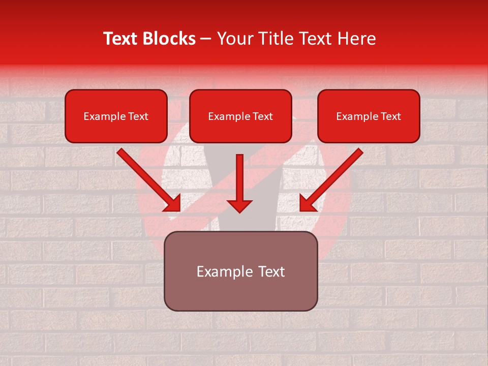 No Alcohol Sign Painted On Brick Wall PowerPoint Template