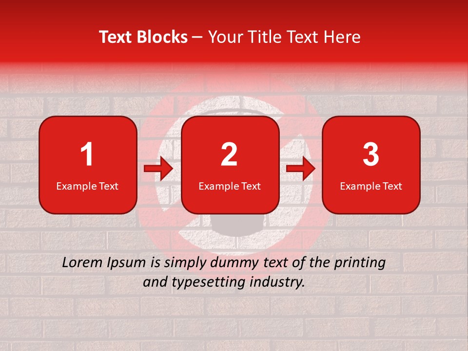 No Alcohol Sign Painted On Brick Wall PowerPoint Template