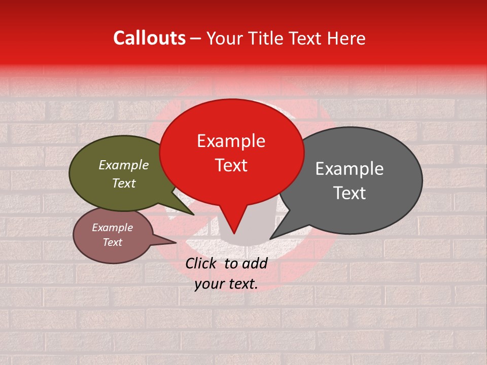 No Alcohol Sign Painted On Brick Wall PowerPoint Template