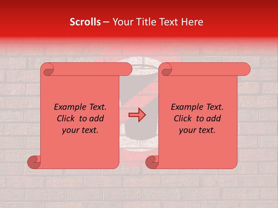 No Alcohol Sign Painted On Brick Wall PowerPoint Template