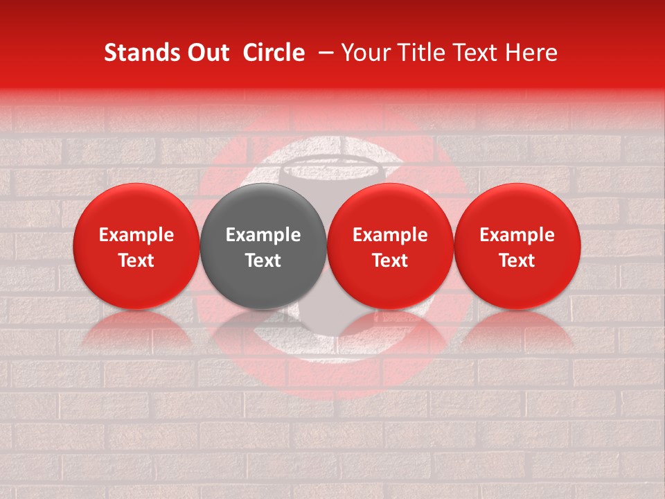 No Alcohol Sign Painted On Brick Wall PowerPoint Template