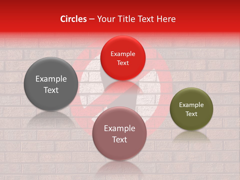 No Alcohol Sign Painted On Brick Wall PowerPoint Template