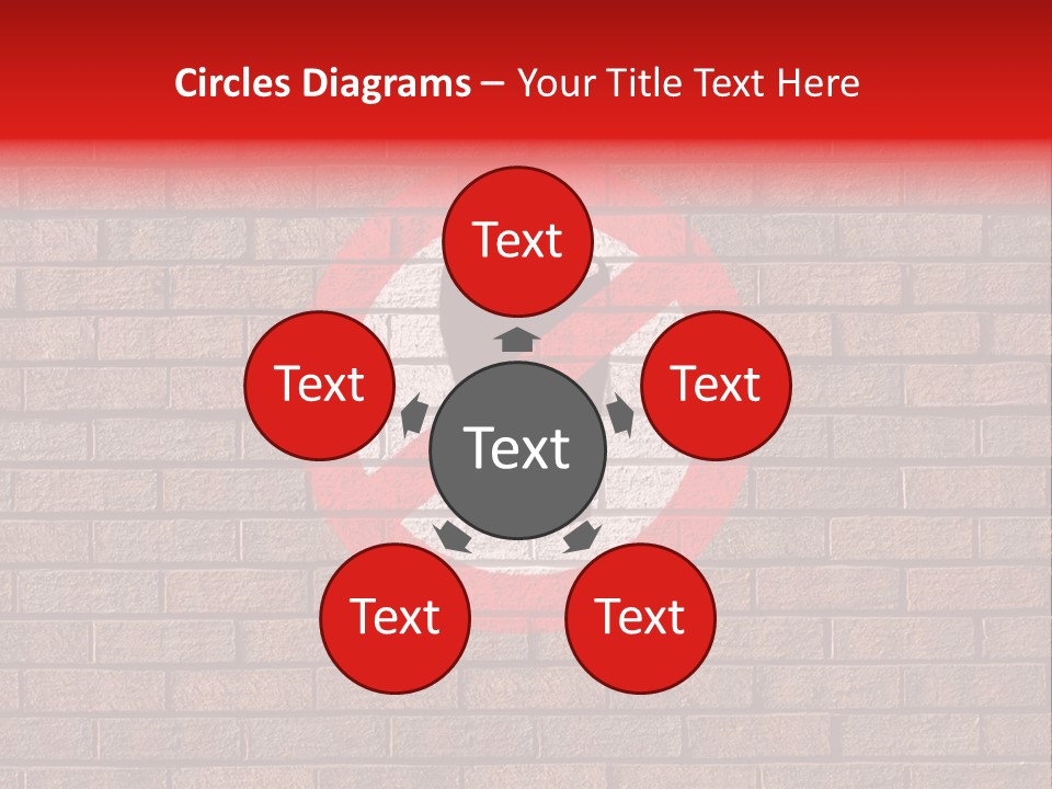 No Alcohol Sign Painted On Brick Wall PowerPoint Template