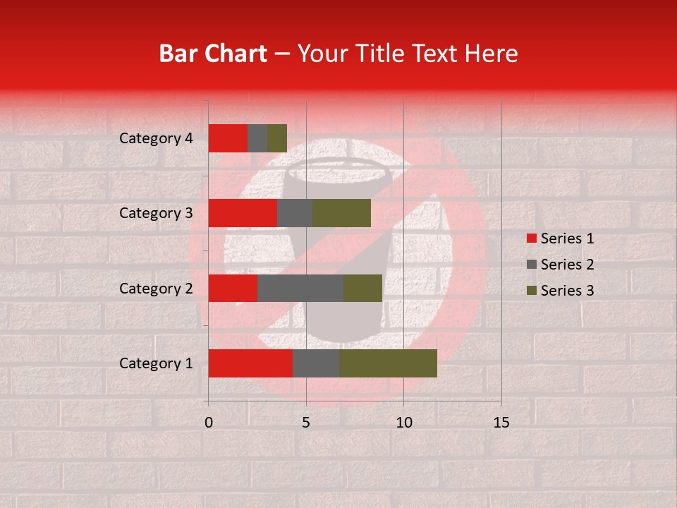 No Alcohol Sign Painted On Brick Wall PowerPoint Template