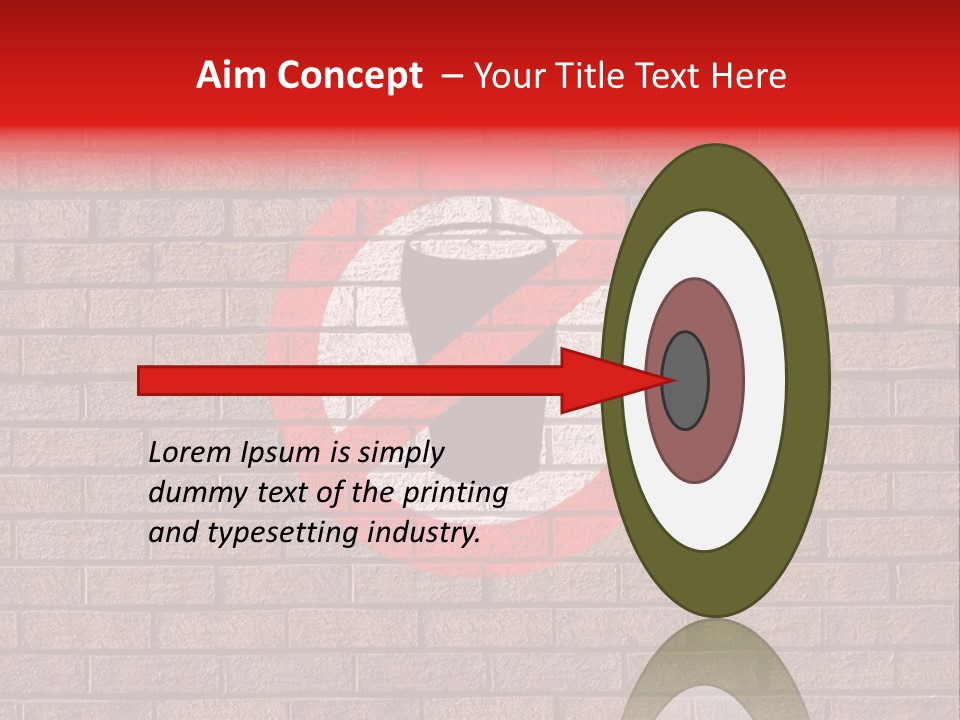 No Alcohol Sign Painted On Brick Wall PowerPoint Template