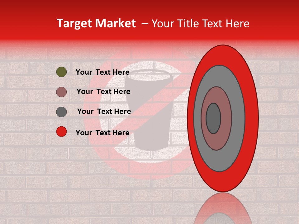 No Alcohol Sign Painted On Brick Wall PowerPoint Template