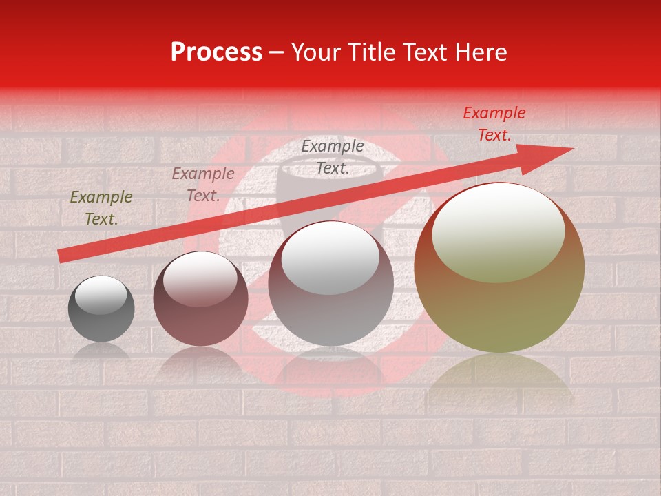 No Alcohol Sign Painted On Brick Wall PowerPoint Template