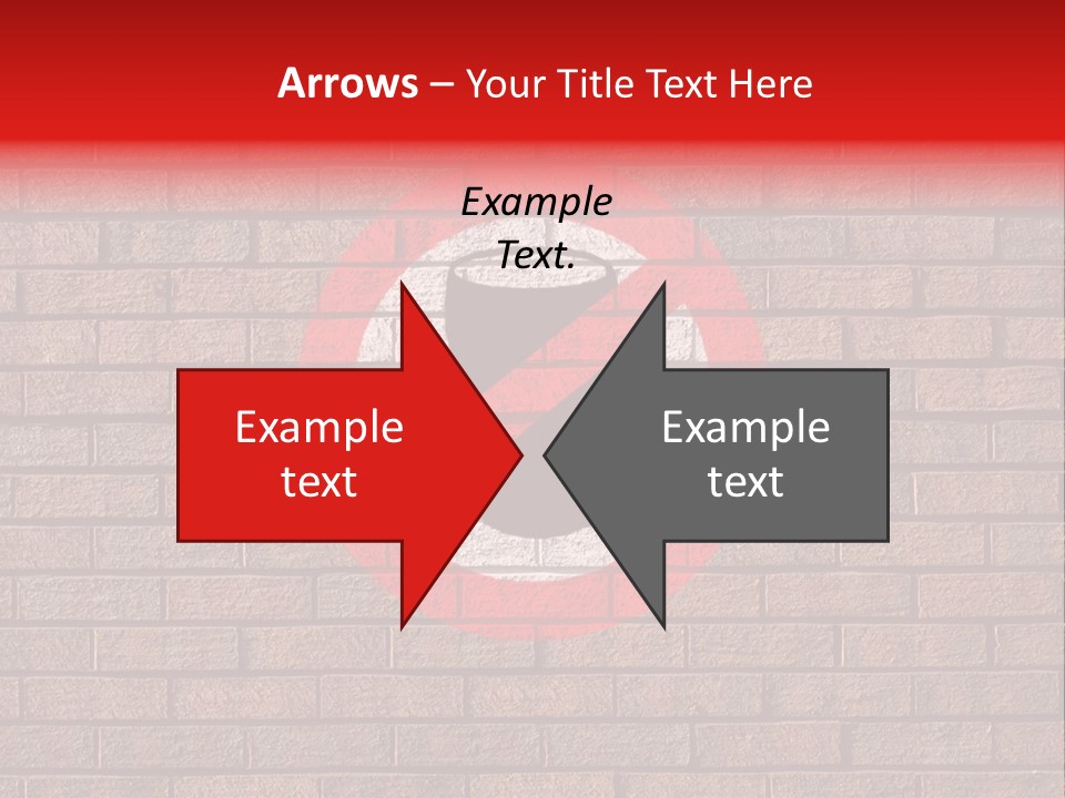 No Alcohol Sign Painted On Brick Wall PowerPoint Template