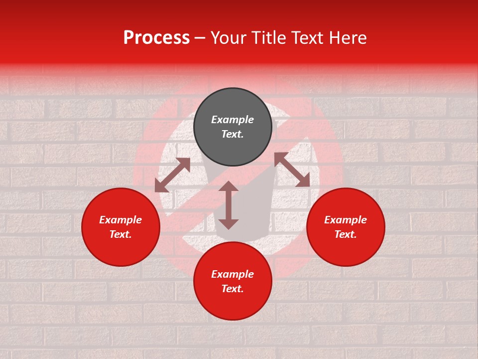 No Alcohol Sign Painted On Brick Wall PowerPoint Template