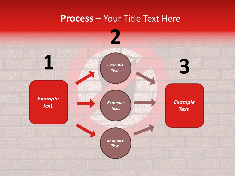 No Alcohol Sign Painted On Brick Wall PowerPoint Template