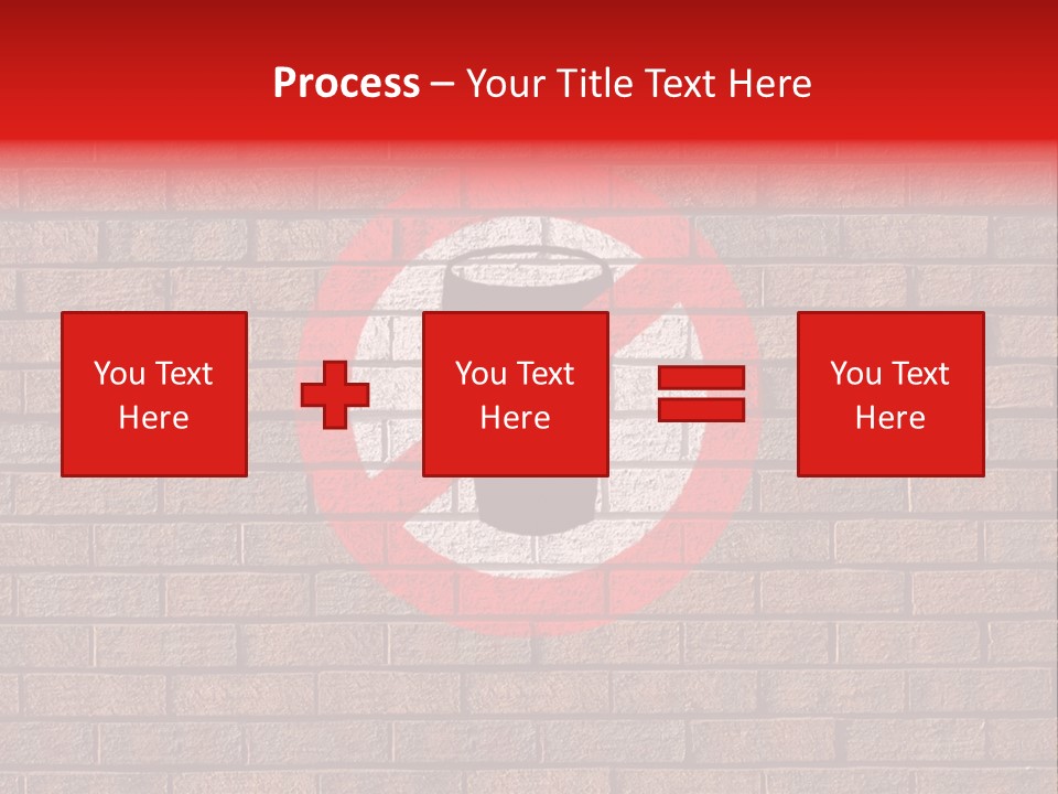 No Alcohol Sign Painted On Brick Wall PowerPoint Template