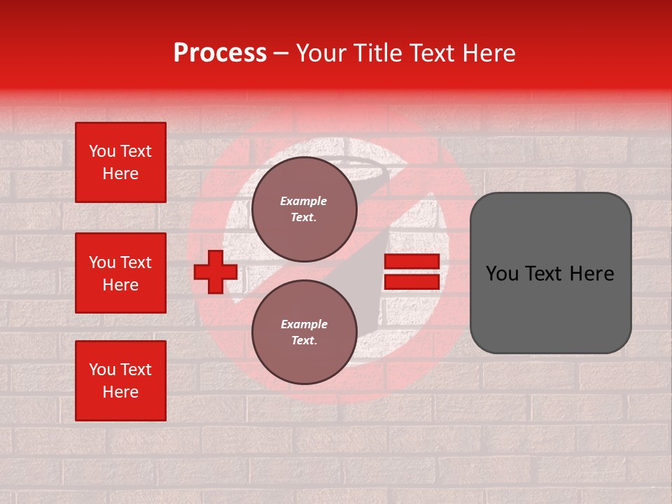 No Alcohol Sign Painted On Brick Wall PowerPoint Template