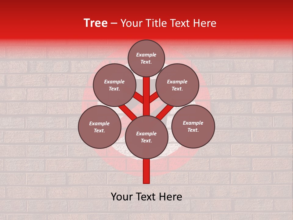 No Alcohol Sign Painted On Brick Wall PowerPoint Template