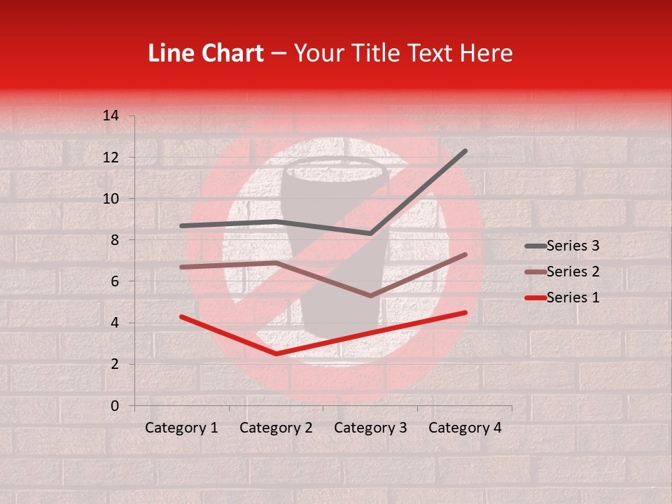 No Alcohol Sign Painted On Brick Wall PowerPoint Template