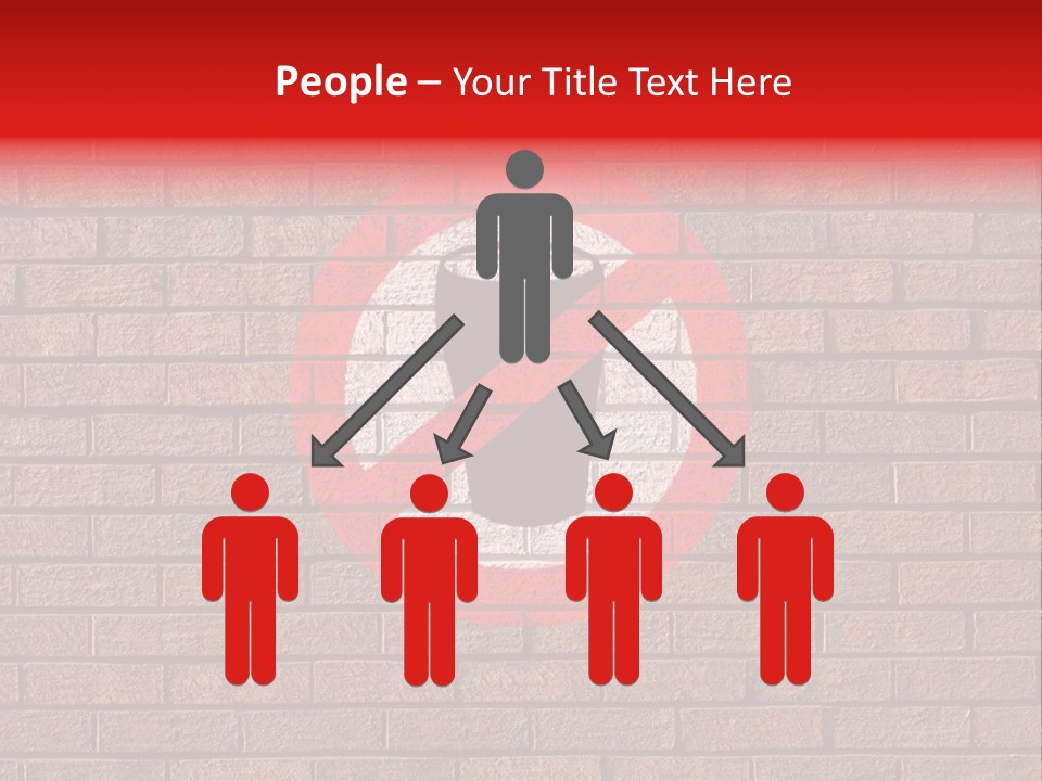 No Alcohol Sign Painted On Brick Wall PowerPoint Template