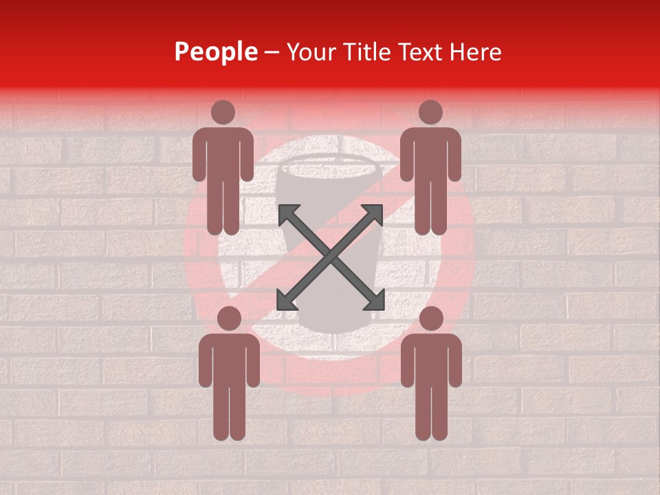 No Alcohol Sign Painted On Brick Wall PowerPoint Template