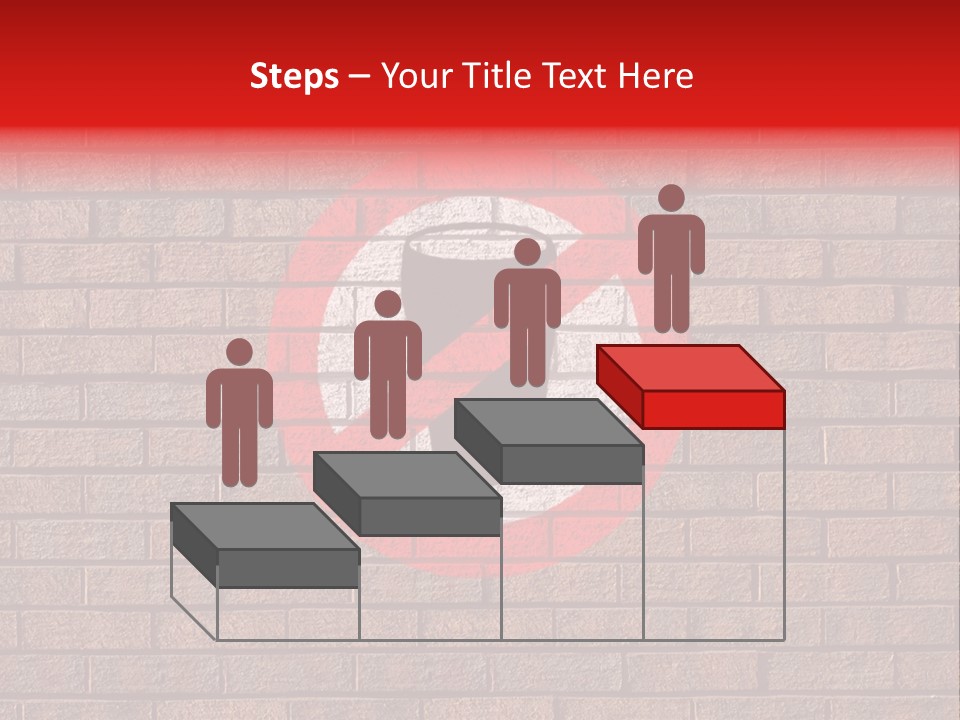 No Alcohol Sign Painted On Brick Wall PowerPoint Template