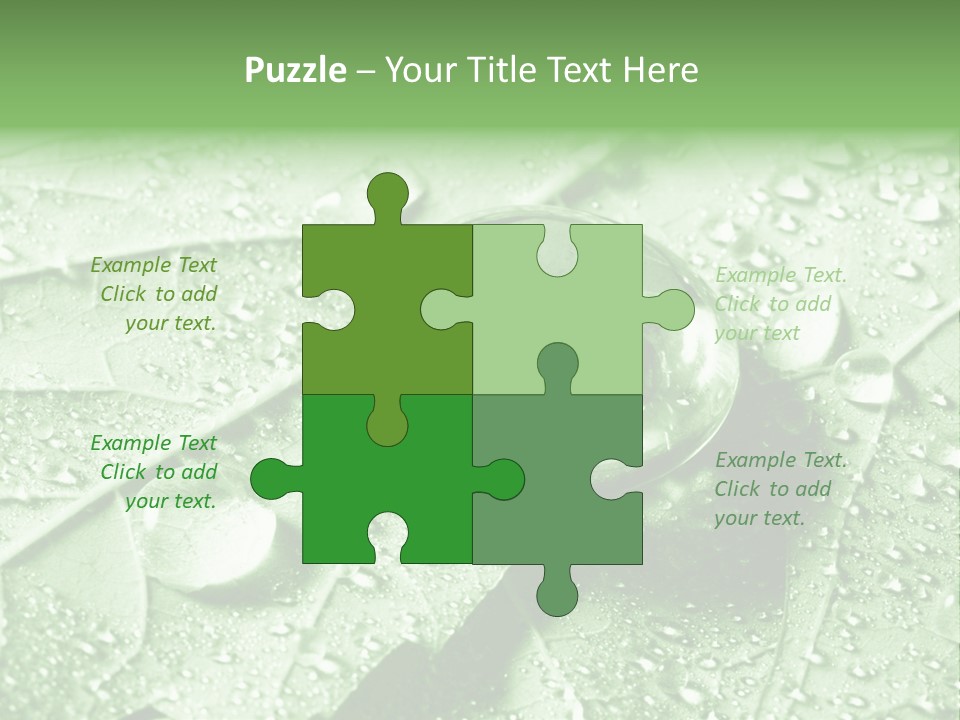 Drops Of Water PowerPoint Template