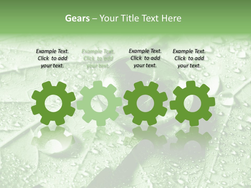 Drops Of Water PowerPoint Template