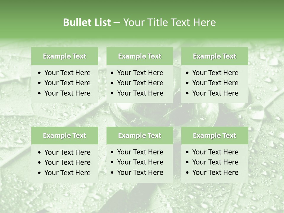 Drops Of Water PowerPoint Template