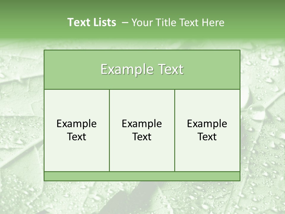 Drops Of Water PowerPoint Template