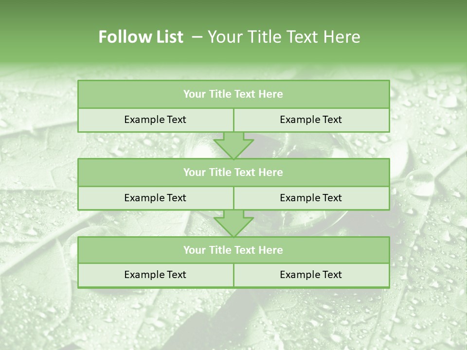 Drops Of Water PowerPoint Template