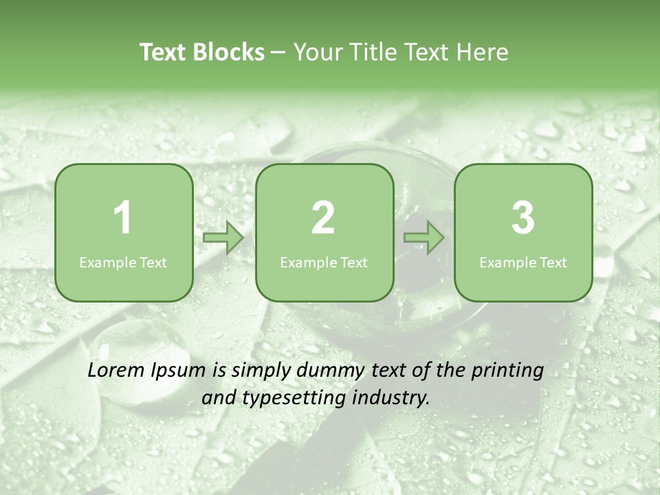 Drops Of Water PowerPoint Template
