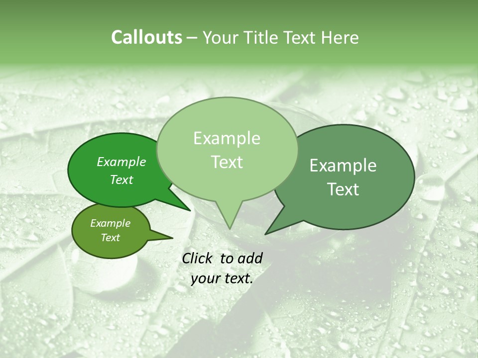 Drops Of Water PowerPoint Template