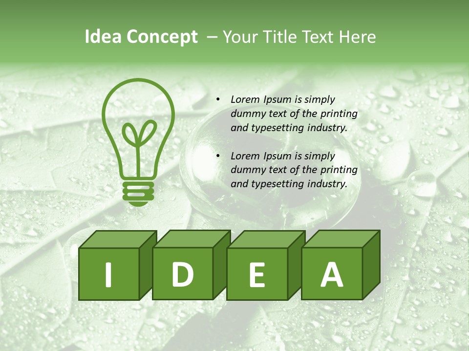 Drops Of Water PowerPoint Template